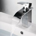 chrome finish brass waterfall basin faucet