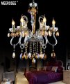 colorful glass chandelier lighting creative crystal chandelier meerosee light fixture 6 arms suitable for led bulbs