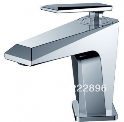 contemporary solid brass copper chrome bathroom faucet basin and cold mixer sanitary ware tap torneira [deck-mounted-basin-faucets-2932]