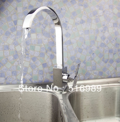 deck mount single handle swivel 360 spray chrome brass water tap sink kitchen torneira cozinha tap mixer bathroom basin hejia115 [kitchen-mixer-bar-4324]