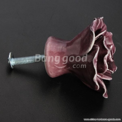 eastray ceramic rose flower door knobs pull handle