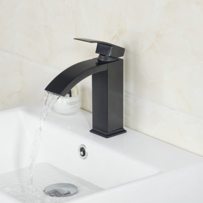 faucets,mixers & taps waterfall spout oil rubbed bronze basin faucets deck mounted tap mixer bathroom sink faucet 8319-1