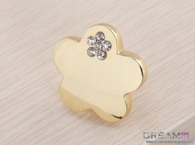 gold plated crystal knob / cabinet door knob /chrome drawer pulls/ pull handle [Door knobs|pulls-388]