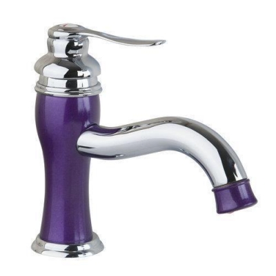 hello purple torneira spray painting&chrome bathroom deck mounted 8455-2 single handle wash basin vessel sink tap mixer faucet [bathroom-mixer-faucet-1771]