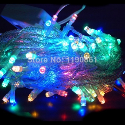 holiday rgb 100 led light string lights outdoor garden 10m 220v 110v christmas xmas party decorations