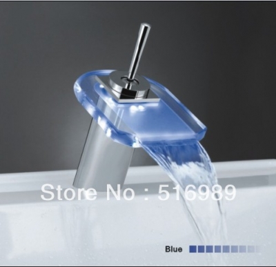 led battery power bathroom single lever basin sink vessel chrome faucet mixer tap y-105