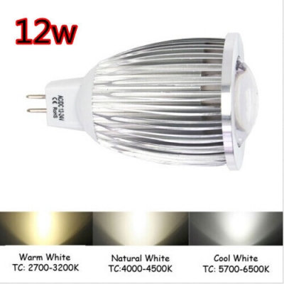 led lamps mr16 high power 12v 6w 9w 12w cob spot lights lamp bulb warm cool white energy saving lights 1pcs/lot zm00406