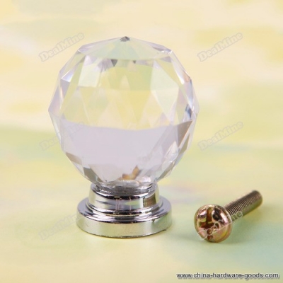 letitiadeal best choice 1pcs 30mm crystal cupboard drawer cabinet knob diamond shape pull handle #06 rising stars