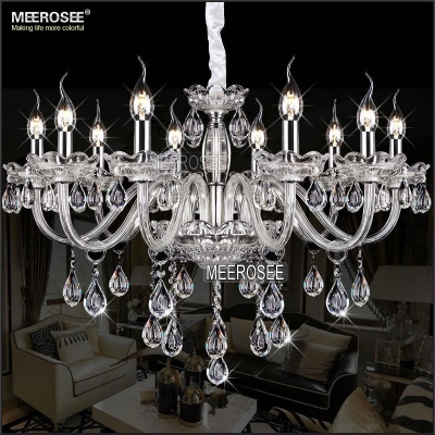 massive crystal candle chandelier light fixture 10 lights clear large el crystal light lustre prompt guanrantee