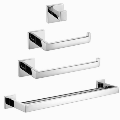 mirror polished finish 304 stainless steel material paper holder,robe hook,towel ring,double towel bar sm020b-a [all-in-one-1043]