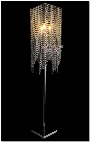 modern popular crystal floor lamp, chrome floor stand lighting meerosee stand lighting fl10008