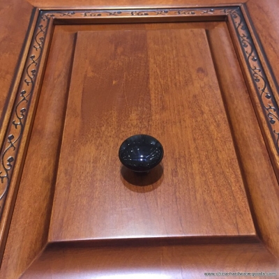 modern small round hole pure black ceramic drawer cabinet door handle, furniture handle [Door knobs|pulls-922]