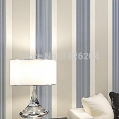 modern striped blue wallpaper roll,3d wall paper for living room bedding room,papel parede listrado