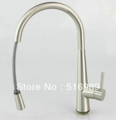 new pull out style brushed nickel bathroom basin sink mixer tap a-075 [pull-out-amp-swivel-kitchen-8088]