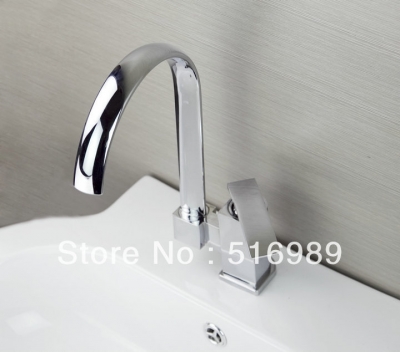 new single handle swivel 360 kitchen vessel sink faucet chrome basin faucet tap hejia43 [kitchen-led-4234]