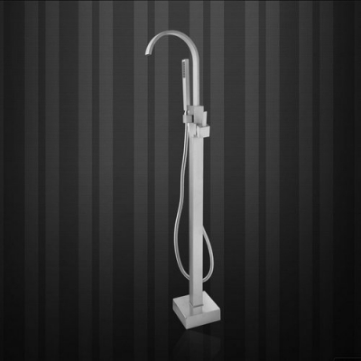 nickel brushed bathtub torneira floor mounted shower set 51007 bathroom vessel vanity wash basin sink brass tap mixer faucet [floor-standing-3286]