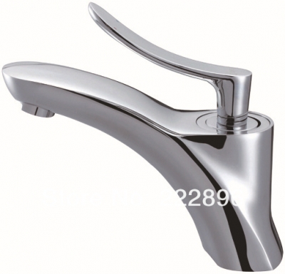 solid brass gravity casting streamline bathroom sink chrome basin faucet mixer torneira banheiro cozinha grifo [deck-mounted-basin-faucets-2970]