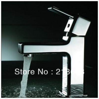 square solid brass faucet for bathroom water tap mixer torneira bathroom [chrome-basin-faucet-2329]
