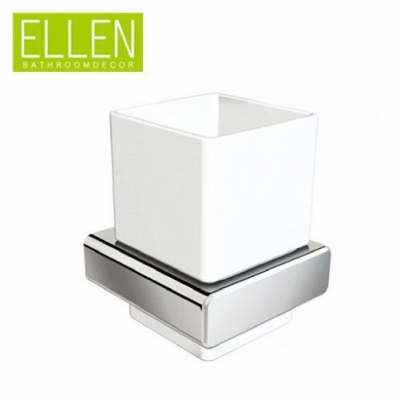 square toothbrush holder bathroom accessories tumble holder tooth brush holder in brass chrome with ceramics cup