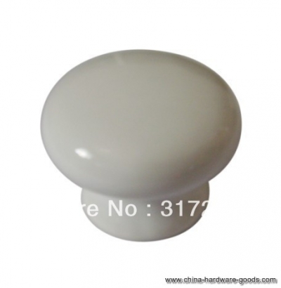 white ceramic knobs round knobs furniture accessories whole and retail discount 20pcs/lot n0 [Door knobs|pulls-2625]
