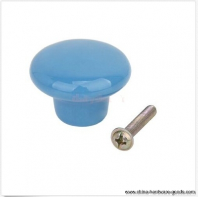 10 x blue round ceramic cabinet cupboard drawer door pull handle knob decor diy