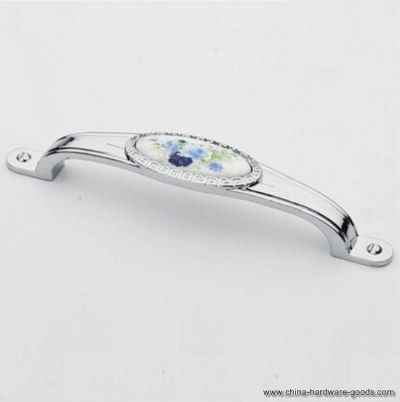 128mm 5.04" brand new retro silver ceramic cabinet wardrobe knob drawer door pulls handles [Door knobs|pulls-1742]