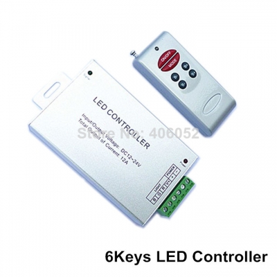 2014 real new yes ccc ce rohs 12v rgb controllers wireless rf remote controller 6 keys for led strip light,12-24v , [led-controller-4968]