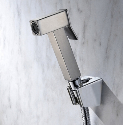 304 stainless steel brushed nickel bidet hand shower abs holder bidet faucet toilet spray gun bd203-b [bidet-faucet-2114]