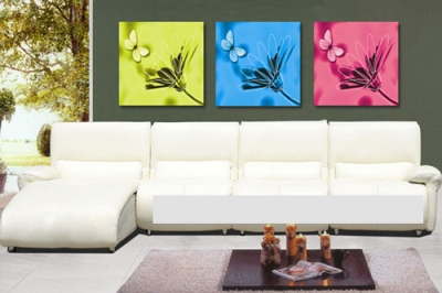 3pcs flowers abstract art oil painting home wall 4710