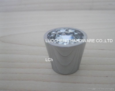 50 pcs/lot 21mm clear crystal cabinet knob on a chrome zinc base [Door knobs|pulls-2682]