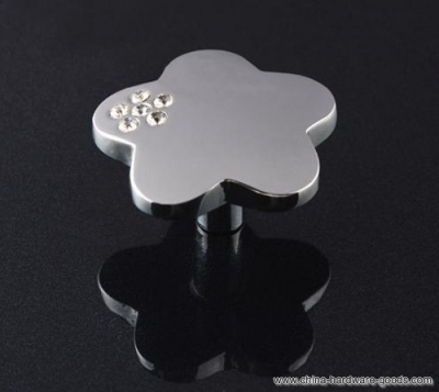 50pcs/lot k9 crystal glass chrome cabinet door knobs diamond [Door knobs|pulls-1013]