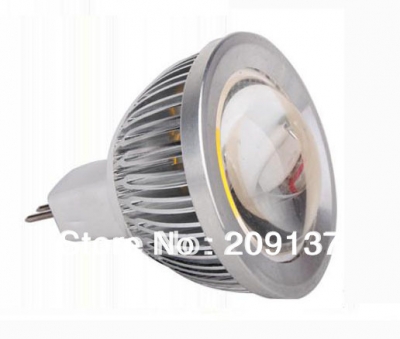 50pcs mr16 gu5.3 5w cob led spotlight bulbs lamps ac/dc 12v downlights