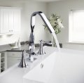 54h new design construction & real estate deck mounted two handles 3 pcs set bath fixtures bath hardware sets bathroom faucet