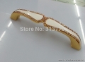 96mm white & gold color k9 crystal glass handles