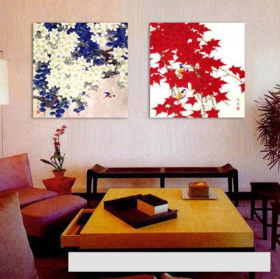 beautiful huge 2pcs home decor modern oil painting art on canvas ll98 [painting-7685]