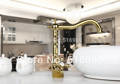 best price double handles golden bathroom bathtub tap faucet mixer 8632k/1 [golden-3823]