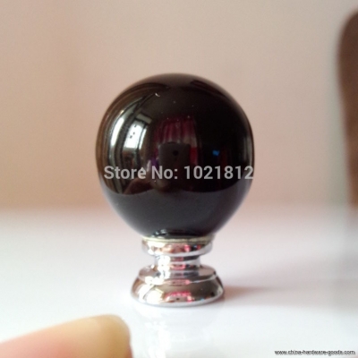 black solid round ceramic cabinet knobs cabinet cupboard closet dresser knobs handles pulls 27mm kitchen bedroom kid's room [Door knobs|pulls-1053]