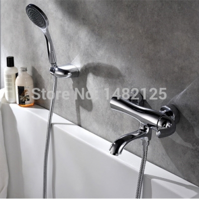 brass construction wall mounted bathtub faucet