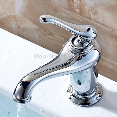 classic brass single hole bathroom sink faucet chrome torneira [basin-faucet-33]