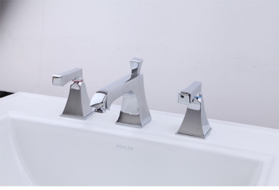 copper sink chrome dual handles widespread vanity bathroom faucet mixer tap bathroom torneira bathroom banheiro lavabo grifo [deck-mounted-basin-faucets-2881]