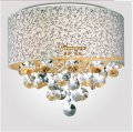 crystal ceiling lamp light fixture with fabric lampshade md8553-400