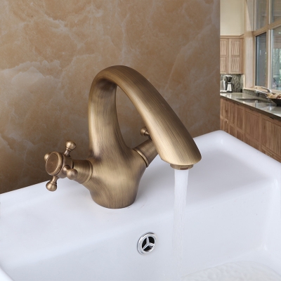 e_pak double handle control 8638/14 antique brass torneira banheiro bathroom sink torneira tap mixer basin faucet [worldwide-free-shipping-9679]