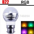 energy saving lights b22 3w 5730 rgb 16 color led light bulb spotlight 85-265v + ir remote control bulb lights zm00950