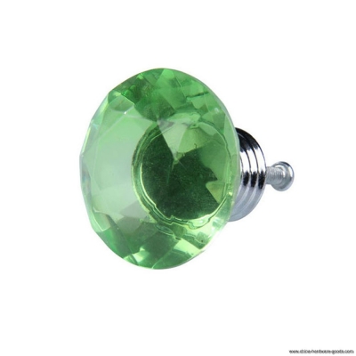 green 40mm diamond shape crystal glass drawer cupboard pull handle knob ptsp