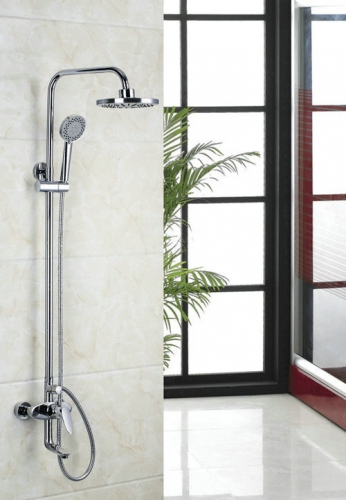 hello bes love round 8" rainfall shower head bathroom 53703/2 bathtub chrome basin sink shower set torneira faucet mixer tap
