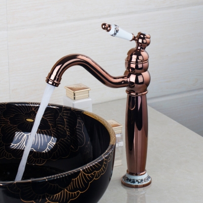 hello kitchen faucet luxury rose golden polish basin sink mixer tap 97154/0 banheiro / torneira da cozinha swivel spout faucet [bathroom-mixer-faucet-1762]