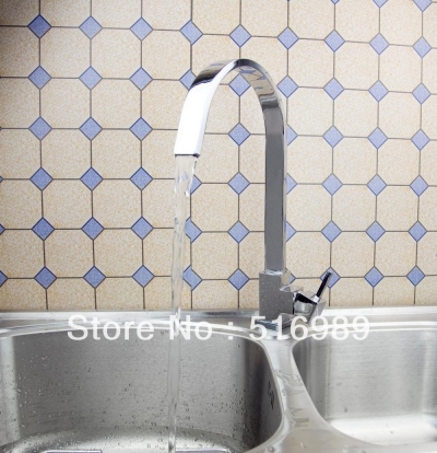 kitchen sink chrome polished swivel basin deck mounted faucet mak63