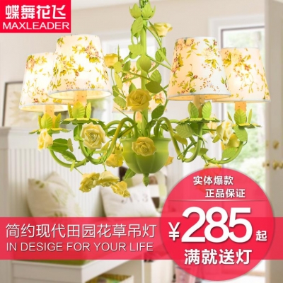 korean garden flowers and roses restaurant lamp chandelier chandelier explosion of fresh green living room lamp 8020 [chandeliers-2314]