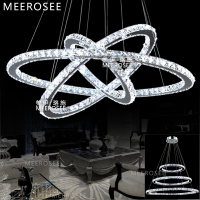 led crystal ring chandelier light modern led circle chandelier lamp / lights / light fixture ready stock home decors