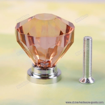 loveybeauty 1pcs 32mm diamond shape crystal cupboard drawer cabinet knob pull handle #05